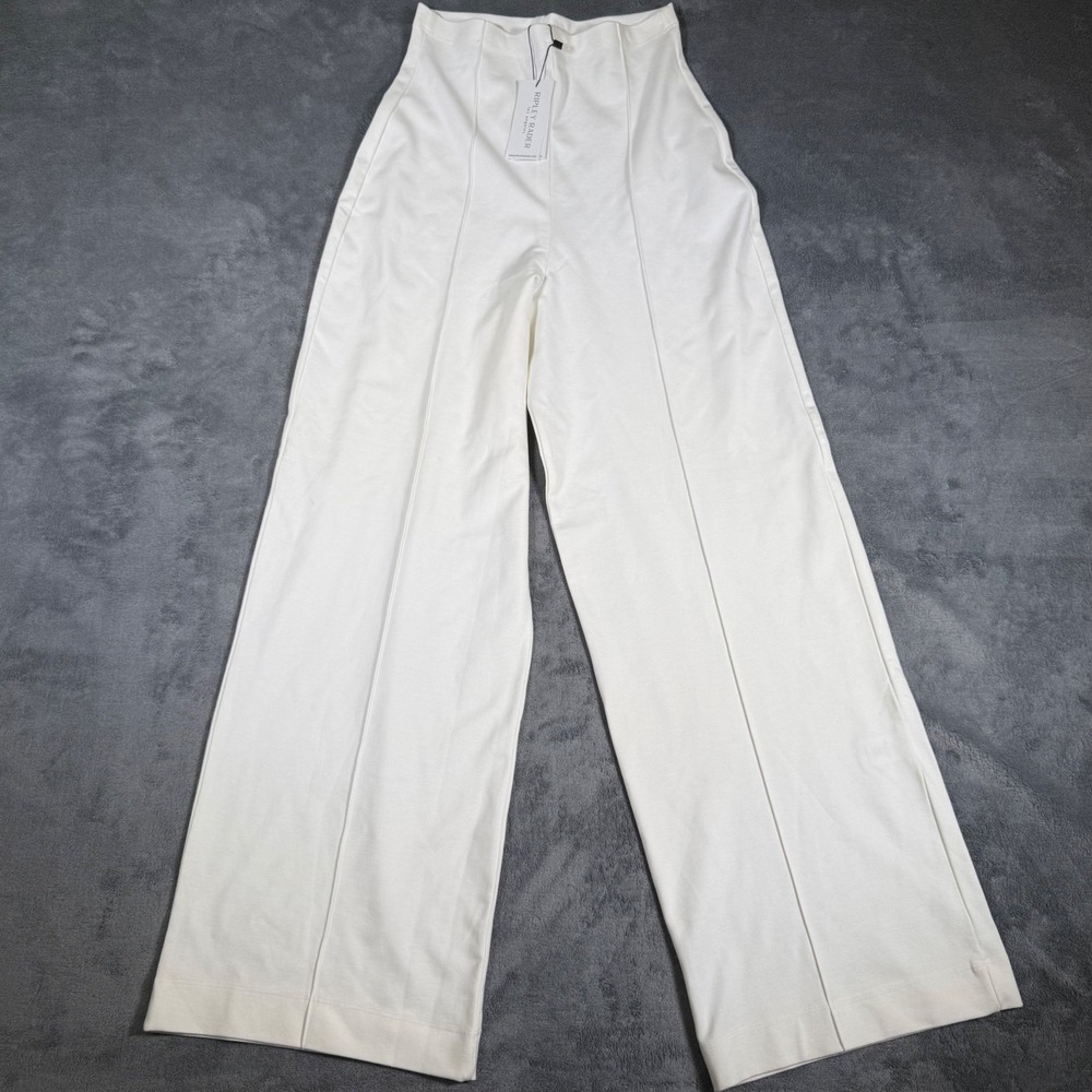 New Ripley Rader Wide Leg Ponte Knit Pants Women's Size 4 Large White